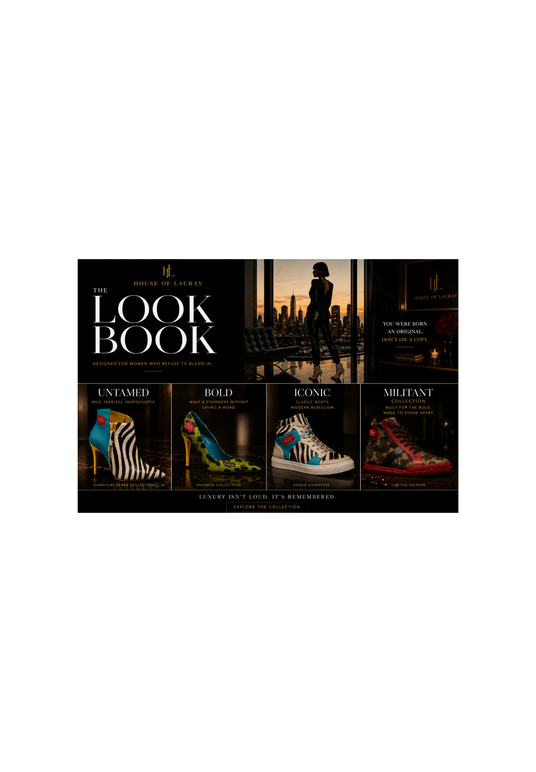 House of Lauray luxury editorial lookbook banner